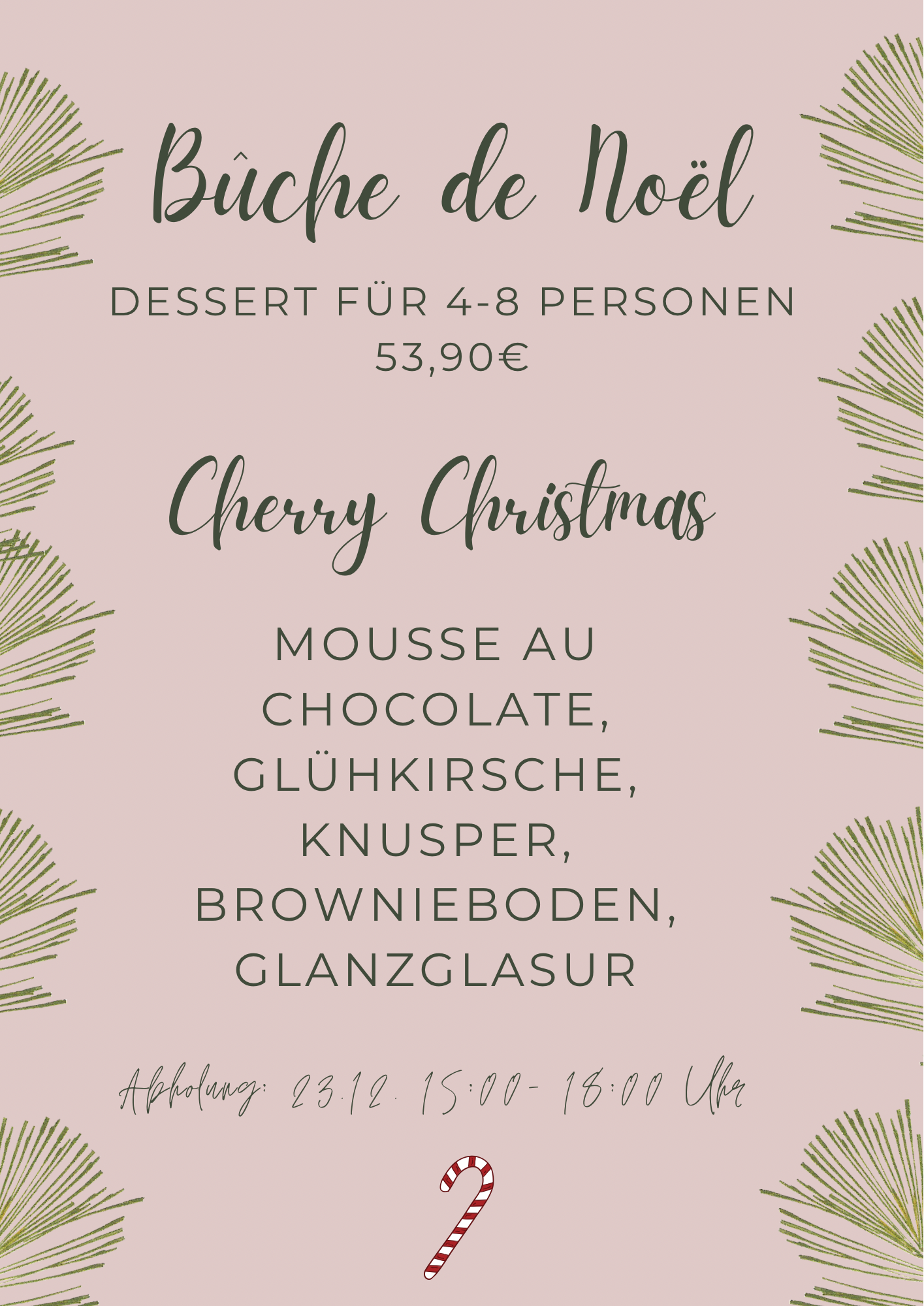 BUCHE DE NOEL / CHERRY CHRISTMAS