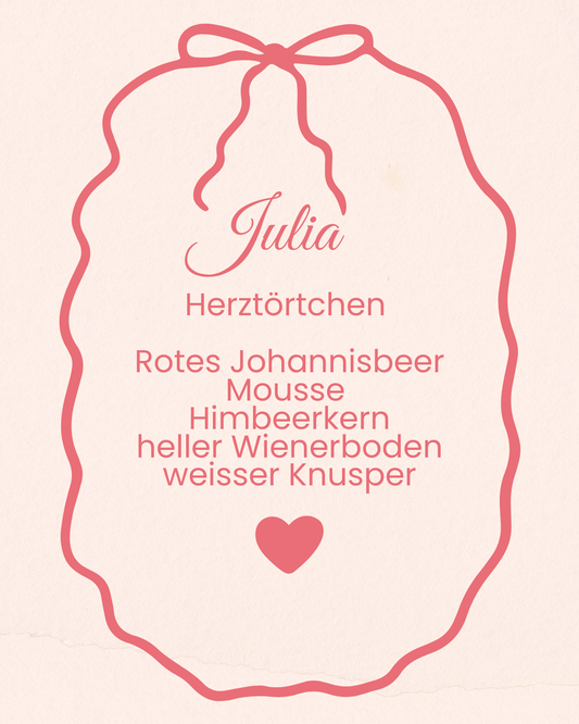 Fruchtiges Herztörtchen Julia
